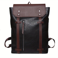 Vintage PU Leather Laptop Backpack for Travel