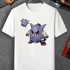 Little Monster Print Men's Comfy T shirt Active Slightly Stretch