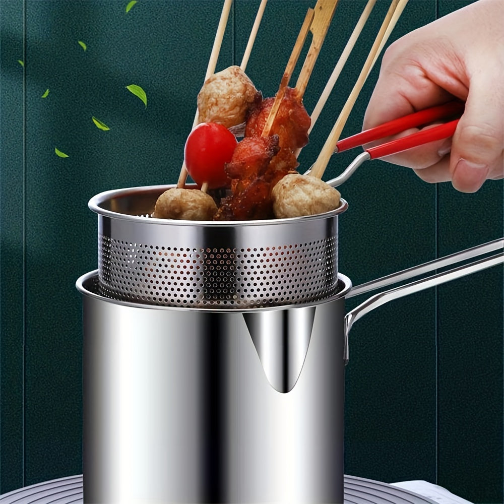 Japanese Tempura Frying Pot Stainless Steel for French Fries Chicken