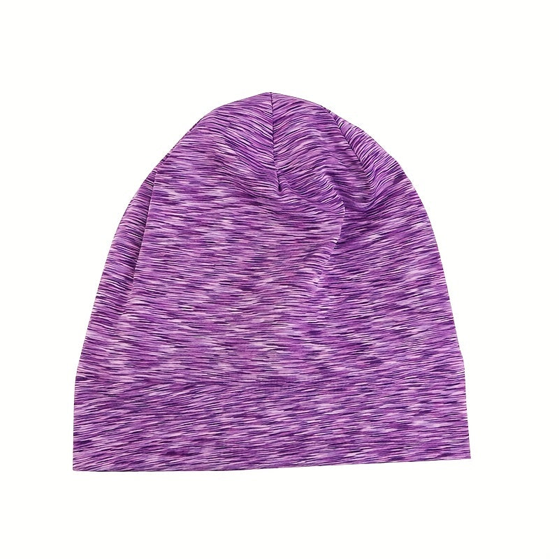 Satin Lined Beanie Cap Mixed Head Wrap Soft Elastic Turban Cap