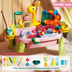 4 In 1 Mini Water Table with Removable Legs Kitchen Sink Toy