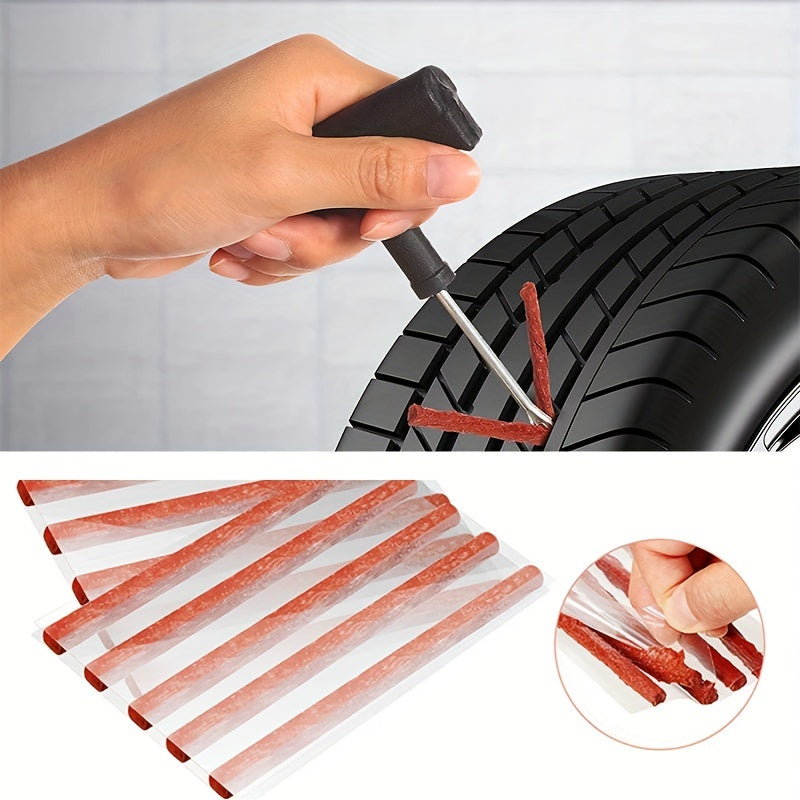 Car Tubeless Tire Seals Repair Strips with Glue for Tyre Plug Puncture