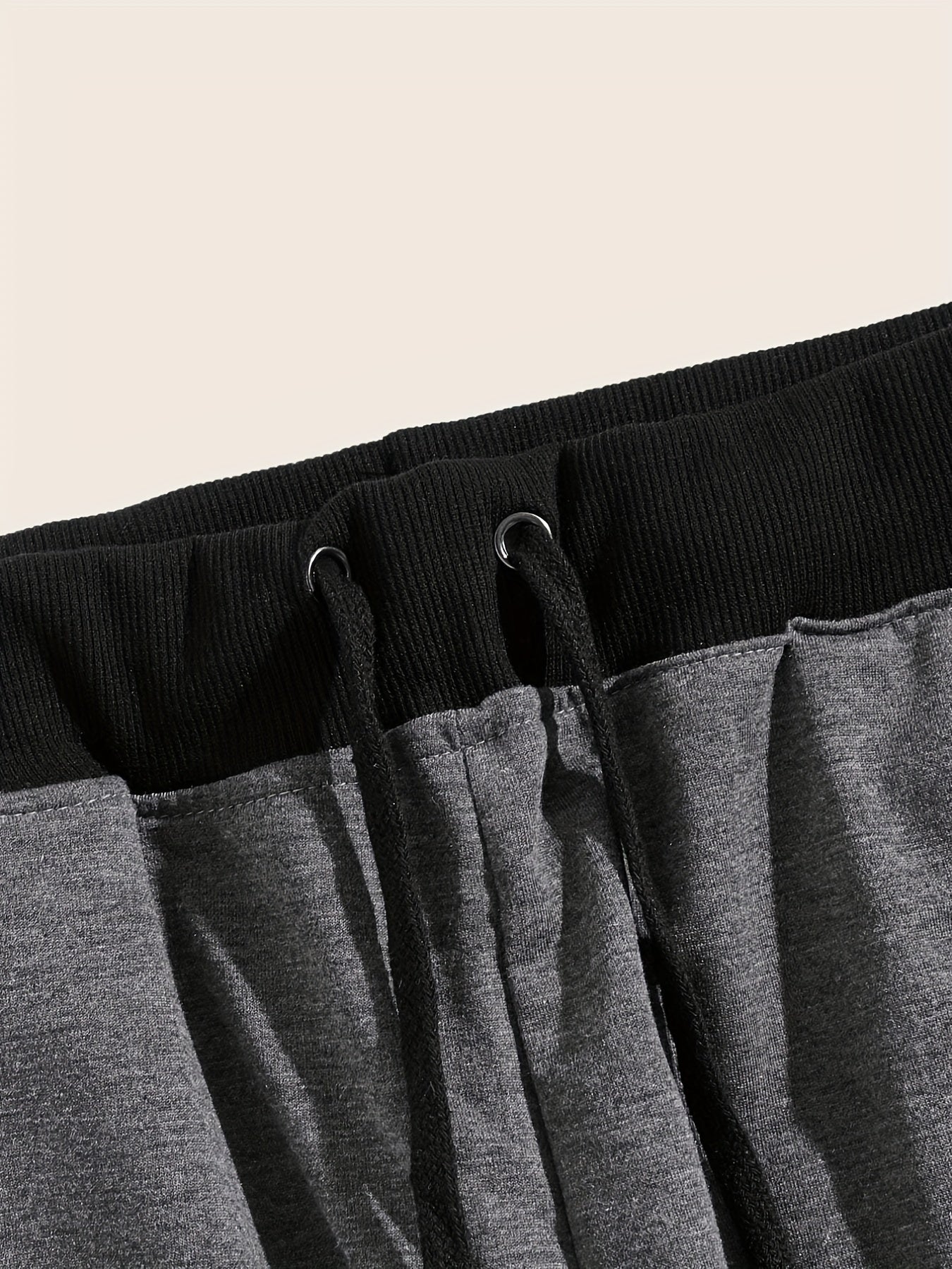 Men's Loose Fit Block Joggers with Drawstring Waist