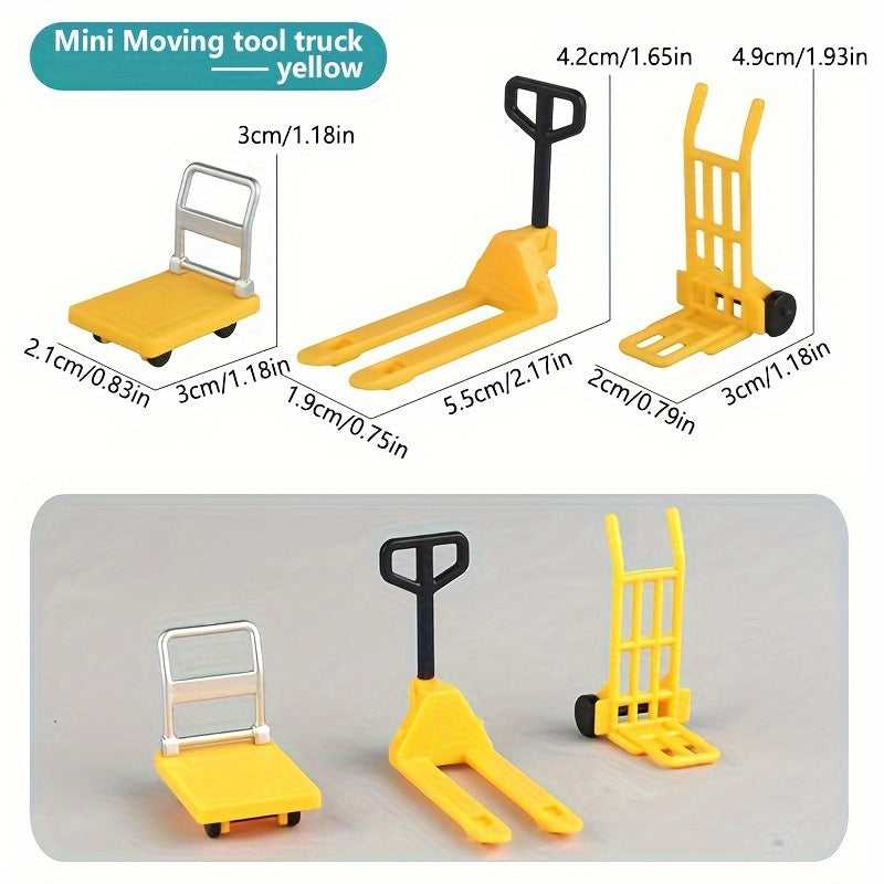 Mini Forklift Truck Toy Set Plastic Pallet Jacks Durable Finger Toys