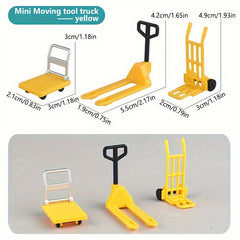 Mini Forklift Truck Toy Set Plastic Pallet Jacks Durable Finger Toys