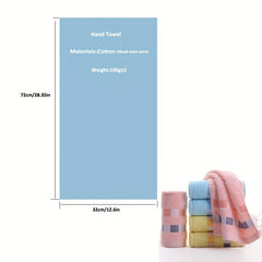 3pcs Absorbent Cotton Face Wash Towel for Adults - Bathroom Accessory
