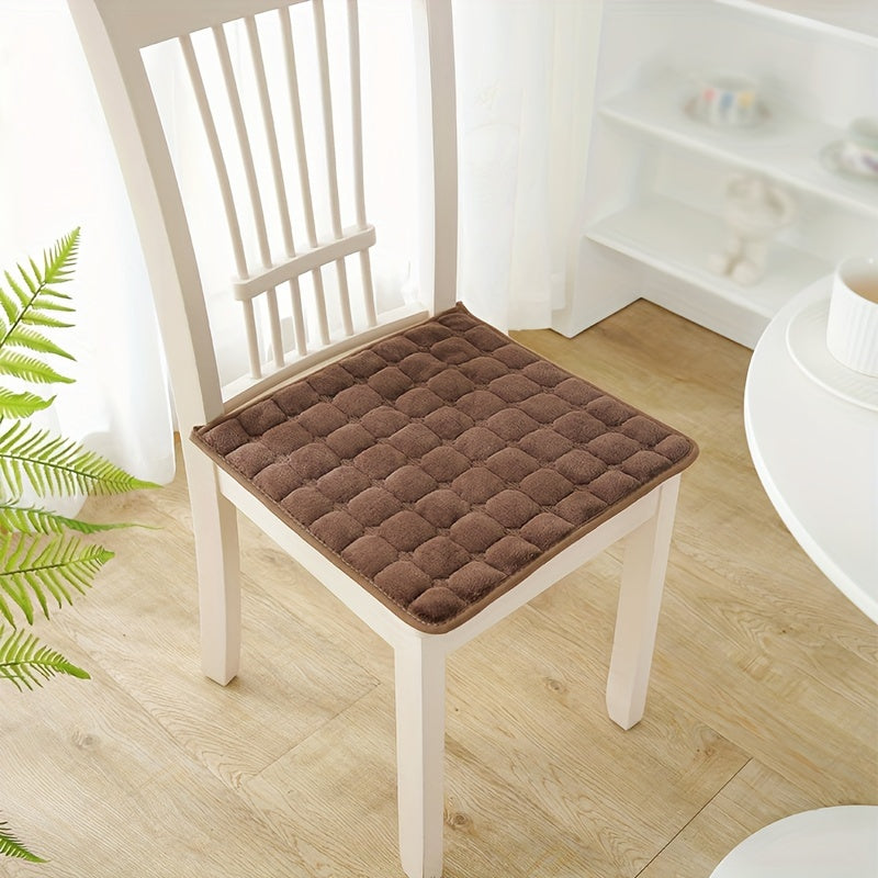 Flannel Chair Cushion Non Slip with Strap - Winter Office
