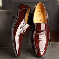 LAORENTOU Men's Pointed Toe Dress Shoes Slip On Formal Dress Shoes