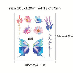 Butterfly & Dream Wing Glitter Tattoo Stickers for Eye Makeup Festivals Parties