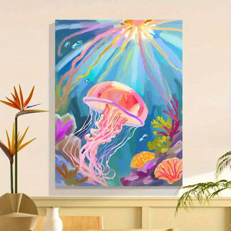 Underwater Ocean Theme DIY by Numbers Kit for Adults with Jellyfish & Coral Reef