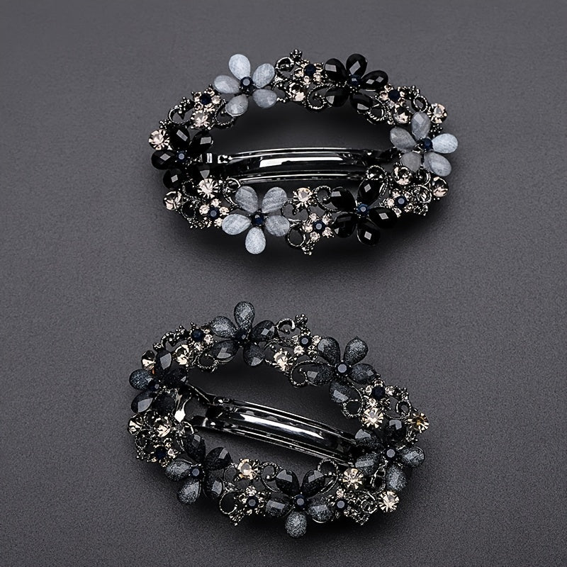 Vintage Hollowed Flower Rhinestone Hairpin Hairclip Hair Accessories