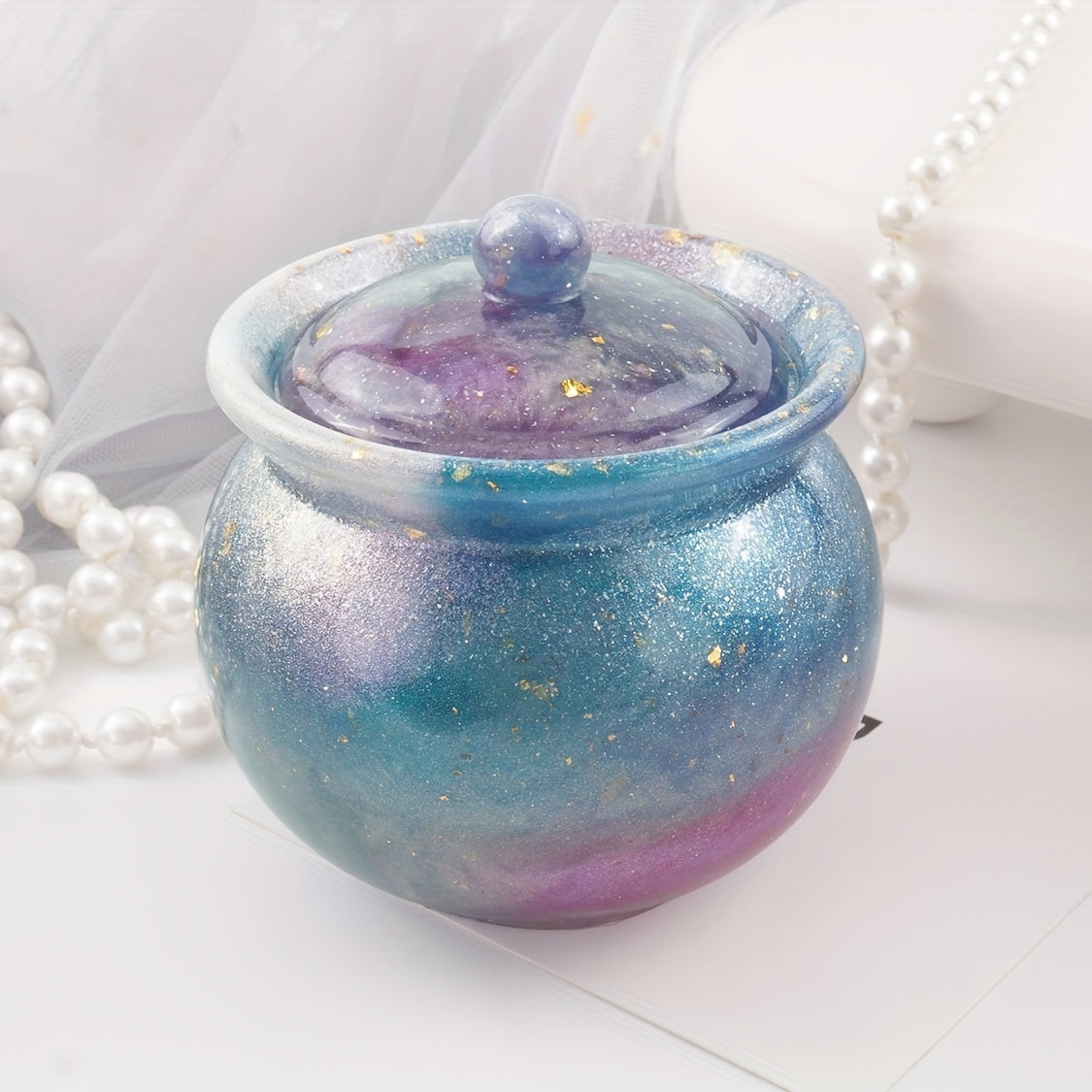 Storage Jar Crystal Epoxy Resin Mold Container Silicone Mould DIY Crafts Tools