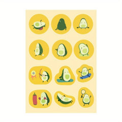 Washi Paper Sticker Flower Fruit Series Single Sheet