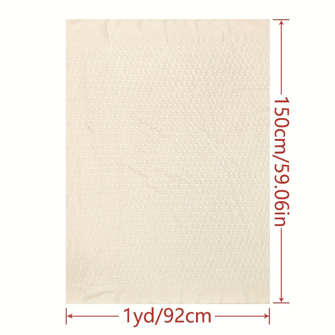 1yd Comfortable Embroidered Chiffon Fabric for DIY Clothes Pants Dress