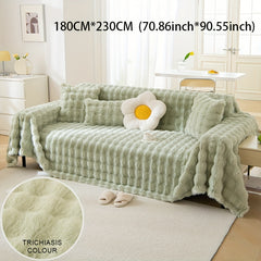 Rabbit Plush Sofa Blanket Anti-Skid Furniture Protector