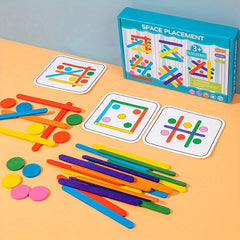 Kids Rainbow Stick Puzzle Montessori Toys Educational Wooden Toy