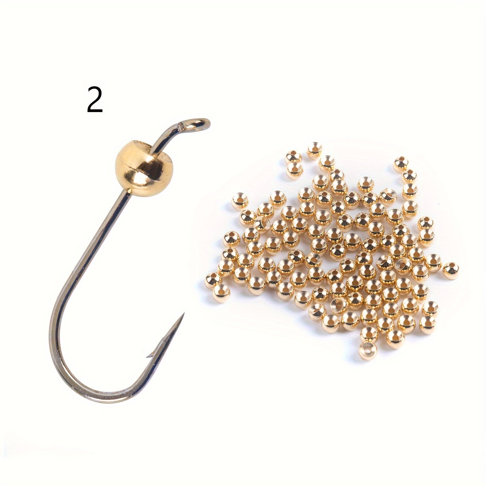 100Pcs High Tungsten Fly Tying Beads for Fresh & Saltwater Fishing