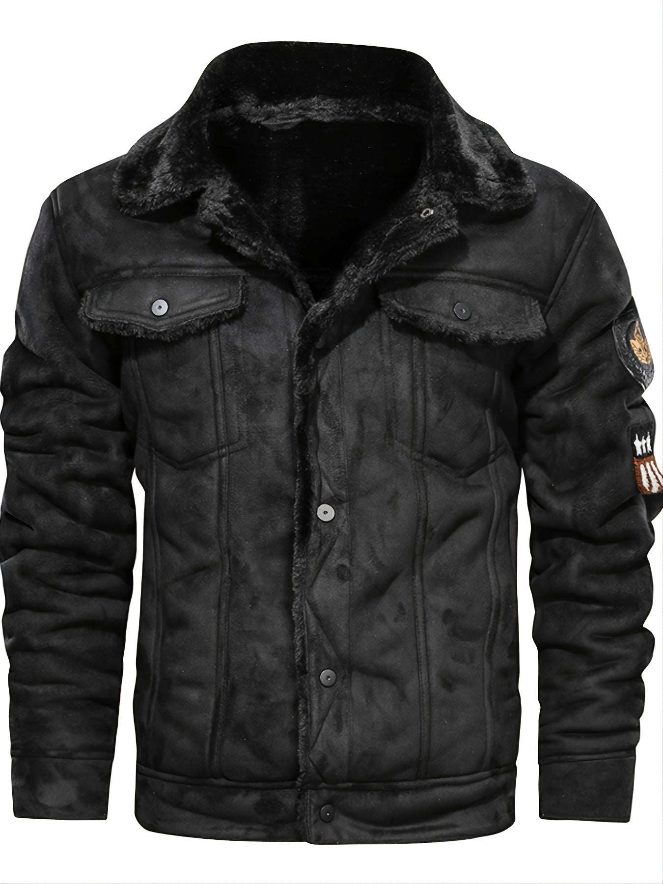 Men's Fur Integrated Thermal Jacket For Winter