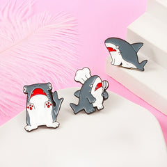 Shark Shaped Brooch Set