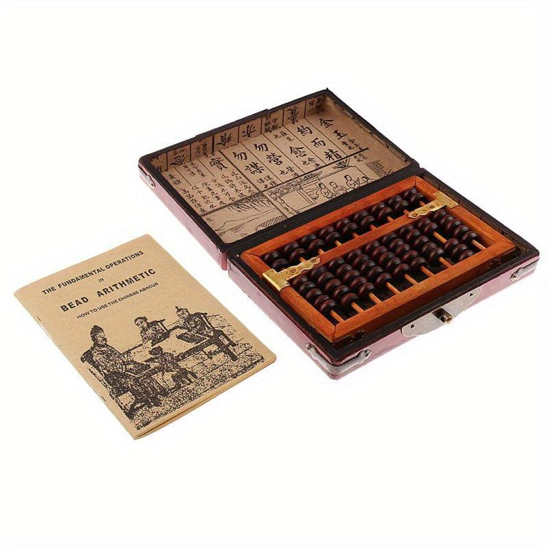 Vintage Style 9 Step Abacus Wooden Toy for Math Learning