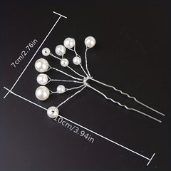 Faux Pearl Hairpin U Shaped Hairpin Head Jewelry Hair Accessories