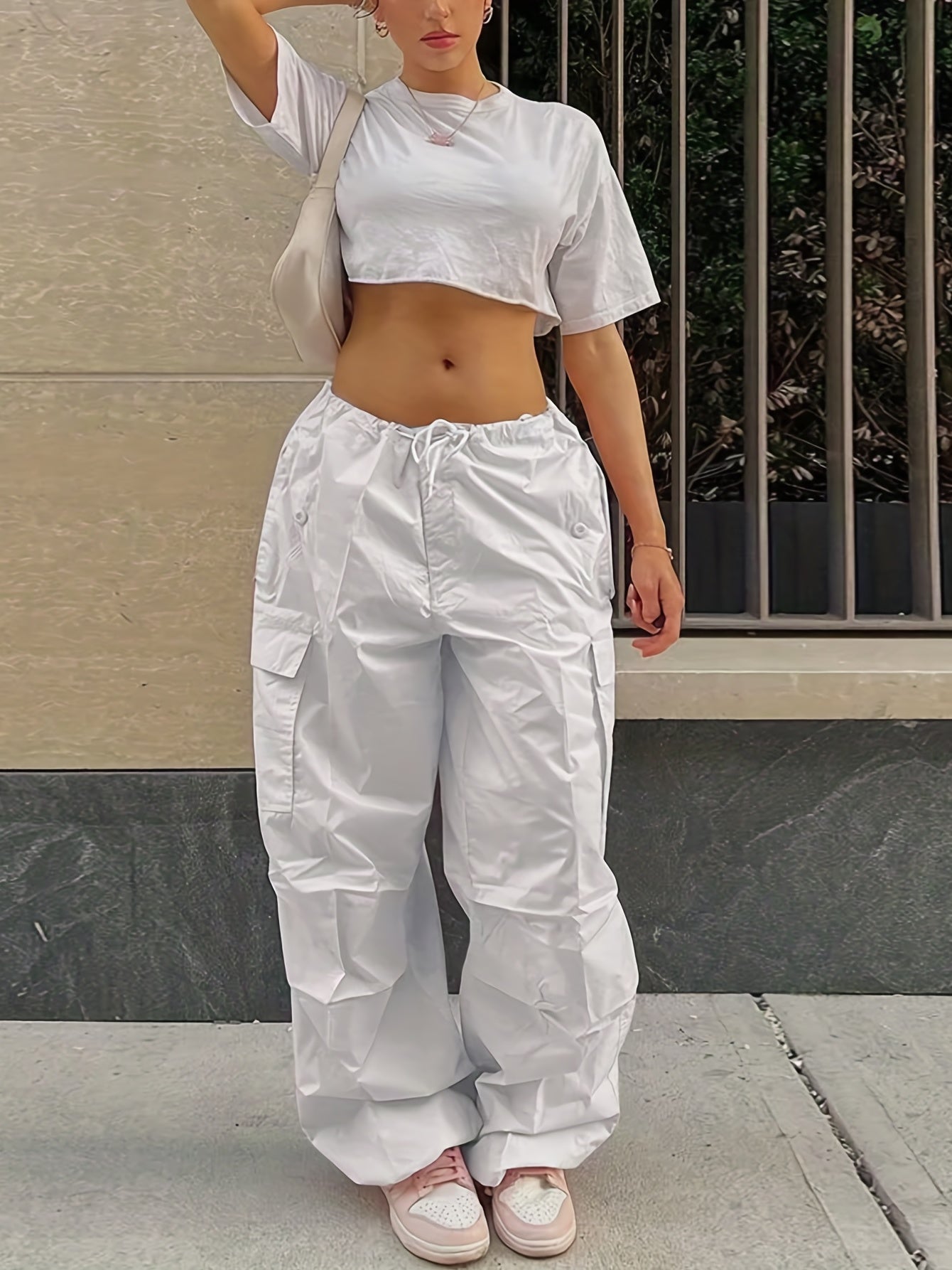 Y2K Oversized Cargo Straight Casual Pants Women's Clothing
