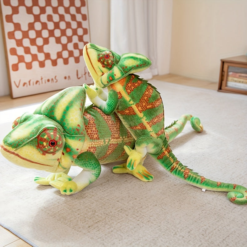 Soft Cuddly Chameleon Plush Toy Realistic Lizard Stuffed Animal