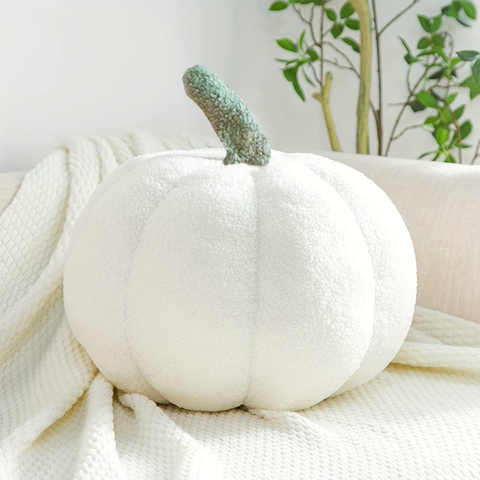 3D Pumpkin Shaped Plush Pillow for Halloween & Thanksgiving