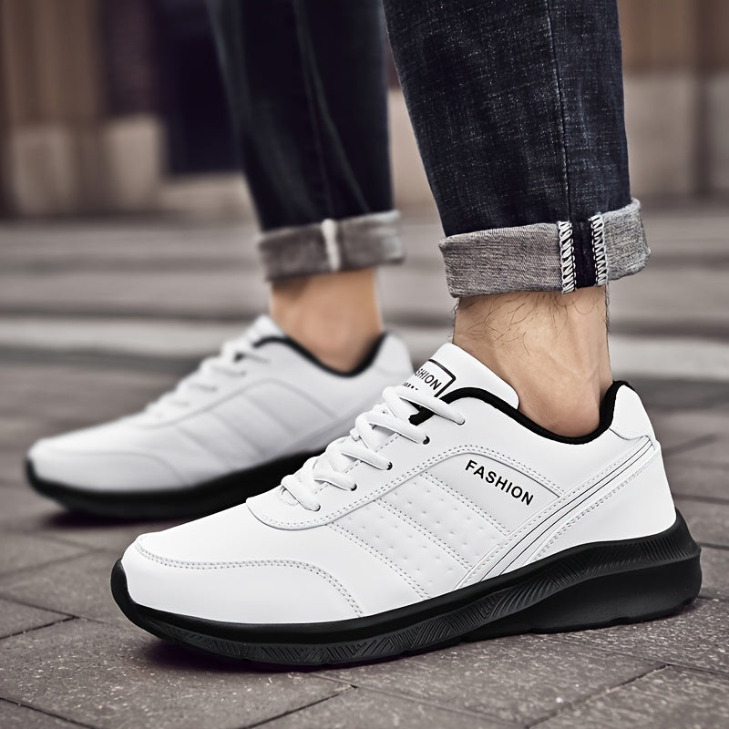  Men's Shock Absorption Running Shoes Non Slip Lace Up Sneakers