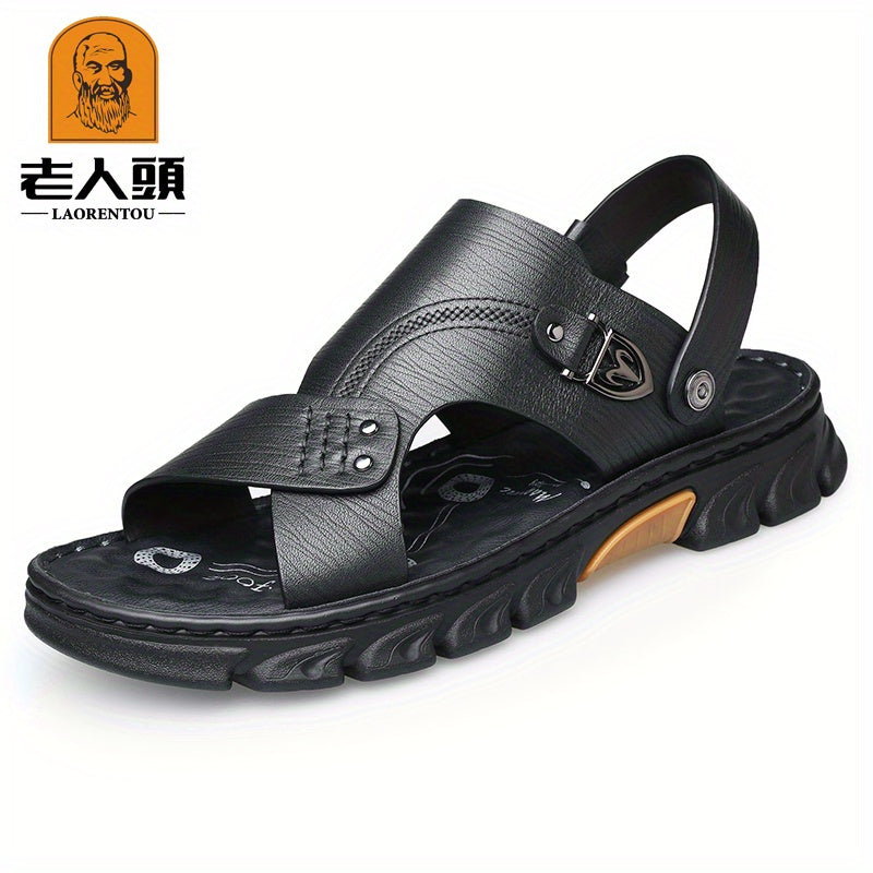 LAORENTOU Men's Non Slip Sandals Wear resistant Comfy Beach Shoes