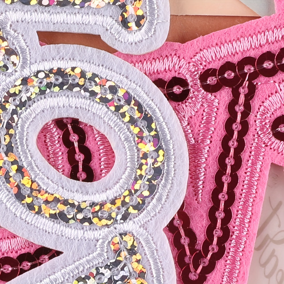 3pcs Letter Love Sequined Patches DIY Ironing Cloth Stickers for Girls