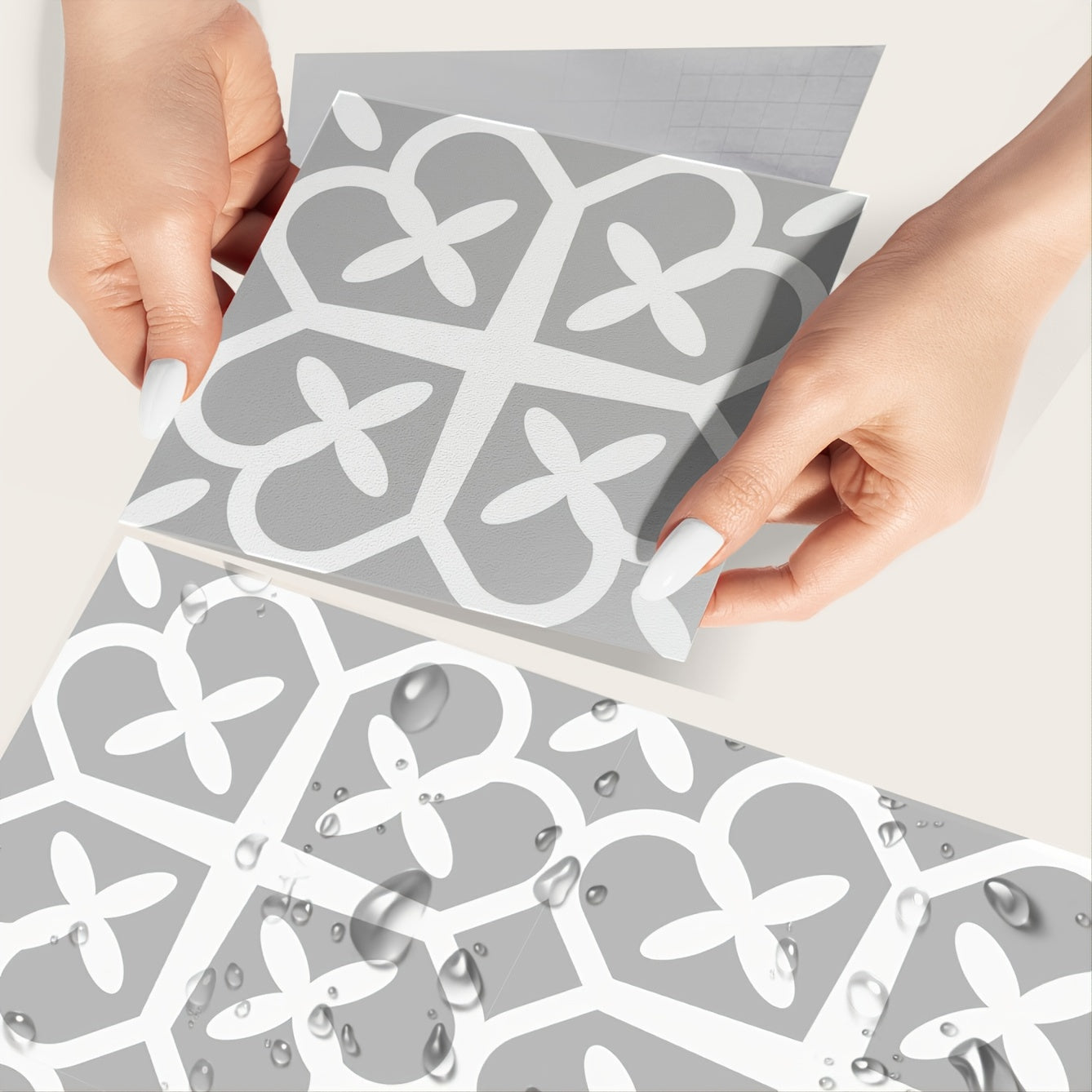 9pcs Waterproof Non-slip Tile Stickers Self-Adhesive