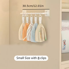 Wall Mounted Wardrobe Hanging Rod Storage Rack For Adjustable Storage