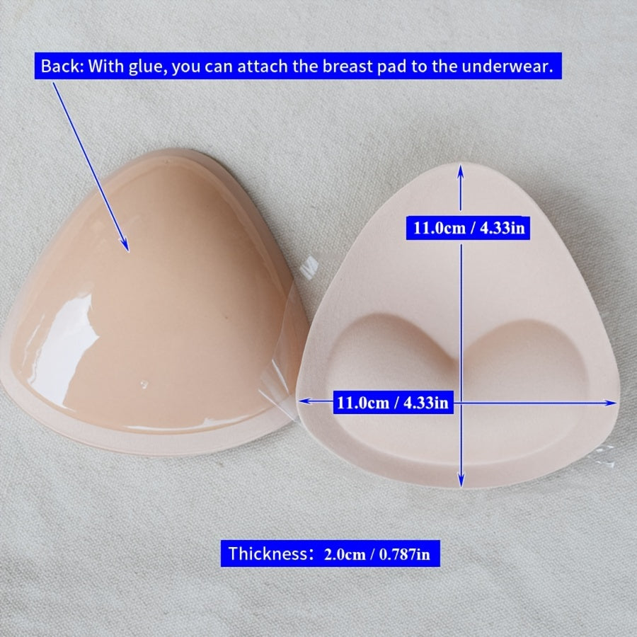 Adhesive Bra Push Up Triangle Bikini Chest Pads Women's Lingerie Accessories