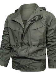 Men's Lightweight Hooded Trench Jacket