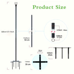 10FT String Light Poles for Outdoor Garden Patio