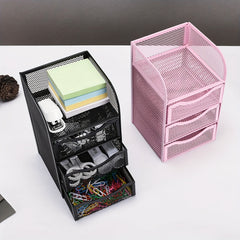 Mesh Desk Organizer Drawer File Letter Tray Office Storage Vanity File