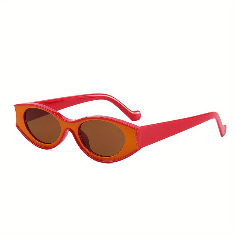 Y2K Oval Sunglasses For Women Men Hippie Block UV400 Sun Shades Glasses