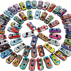 50 Pcs Pull Back Toy Cars Mini Die Cast Race Cars Vehicles Bulk