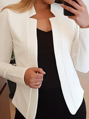  Solid Long Sleeve Workwear Blazer