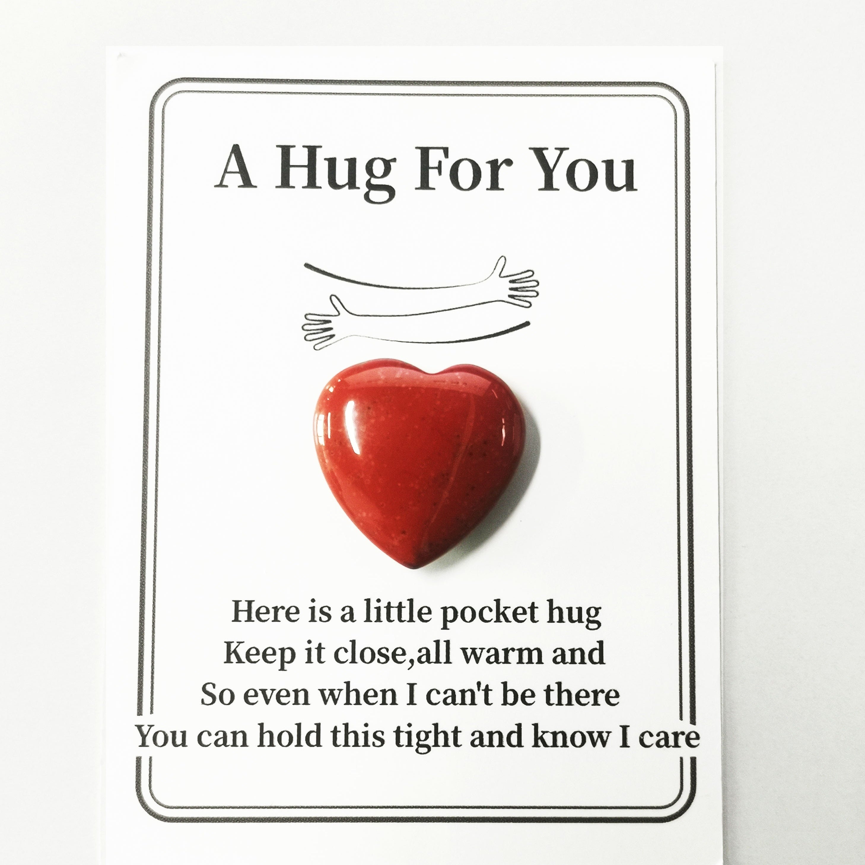 Natural Stone Birthday Pocket Hug Token For Women Long Distance Friendship BFF