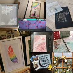 12 24 Cm Seamless Stencil for Scrapbooking Painting Album Paper Card Making Craf