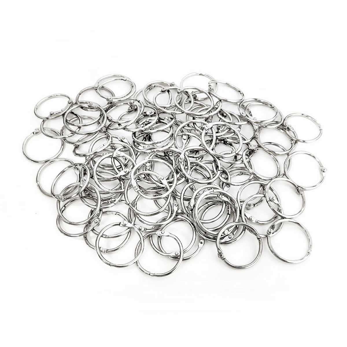 50 Pack 1 Inch Loose Leaf Binder Rings for Index Cards Flash Cards
