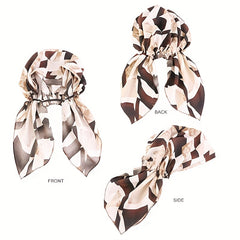 Classic Print Pre tied Head Wrap Turban Cap Elastic Hijab Casual Chemo Hats