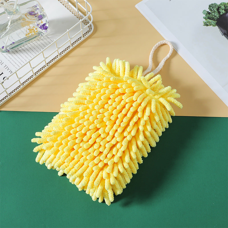 1pc Absorbent Quick Dry Kitchen Hand Scrubber Rags Chenille Hand Scrubber Towels