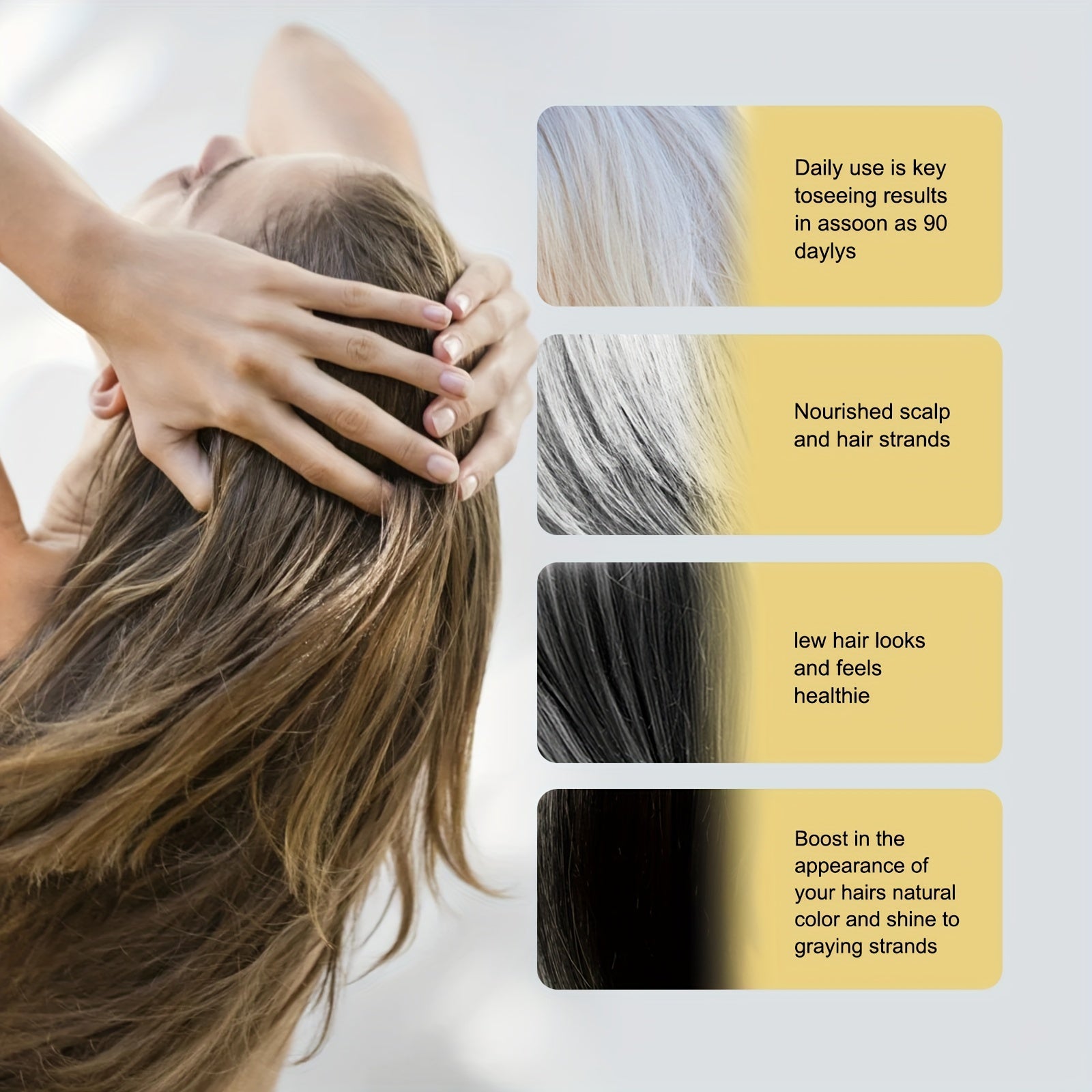 Organic Hair Darkening Shampoo For Women Men