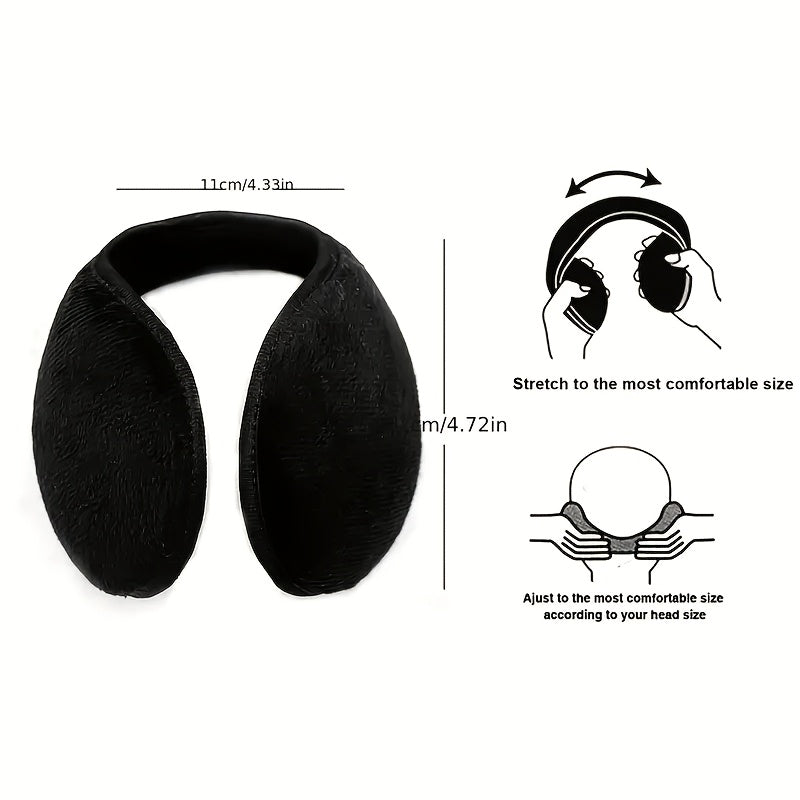Winter Earmuffs for Men & Women Soft Breathable Windproof Adjustable Fit