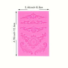 Baroque Scroll Relief Chocolate Molds 3D Silicone Molds