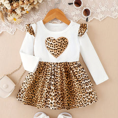 Baby Girl Love Leopard Print Dress