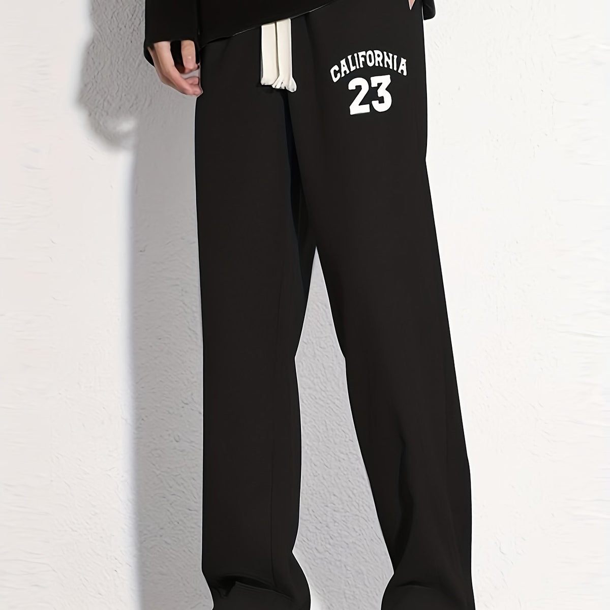 California 58 Cotton Sweatpants Men's Casual Solid Loose Fit Drawstring Pants